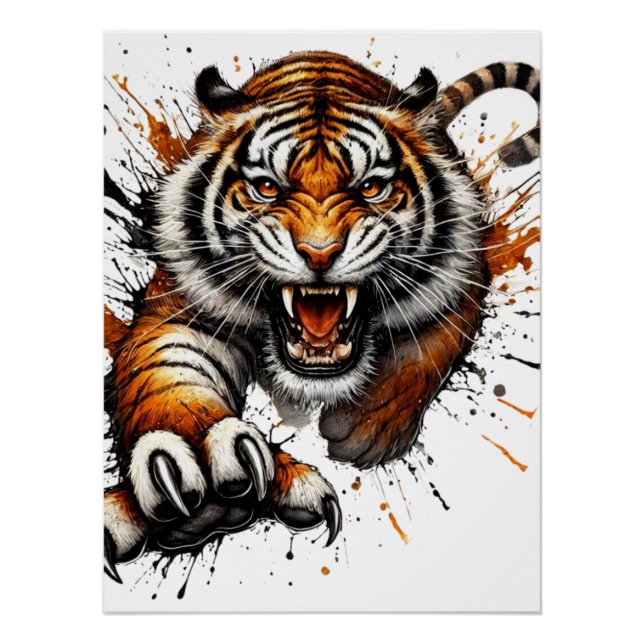 Angry Tiger Poster (Front)