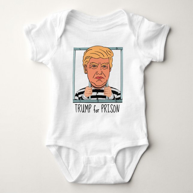 Angry Trump for Prison Baby Bodysuit (Front)