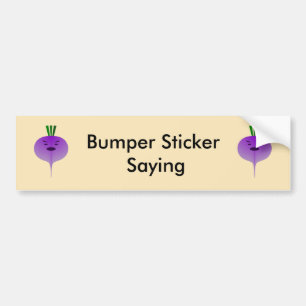 Angry Turnip by Kenneth Yoncich Bumper Sticker