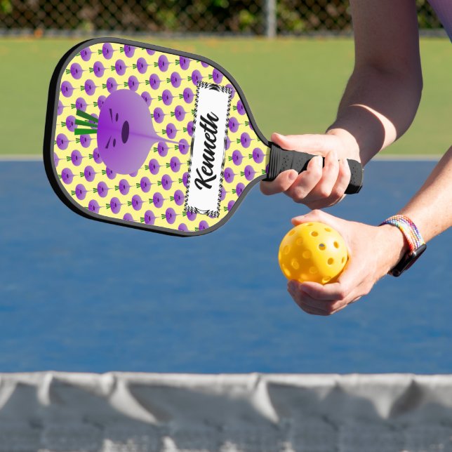 Angry Turnip by Kenneth Yoncich Pickleball Paddle (Insitu)