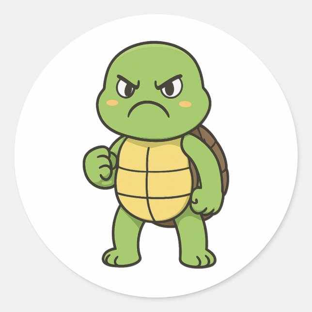 Angry Turtle Sticker (Front)