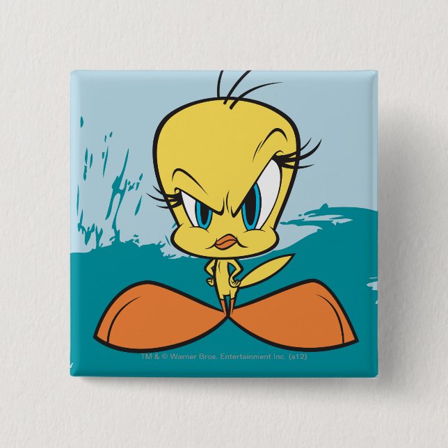 Angry TWEETY™ 15 Cm Square Badge (Front)