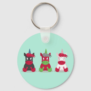 Angry Unicorns Key Ring