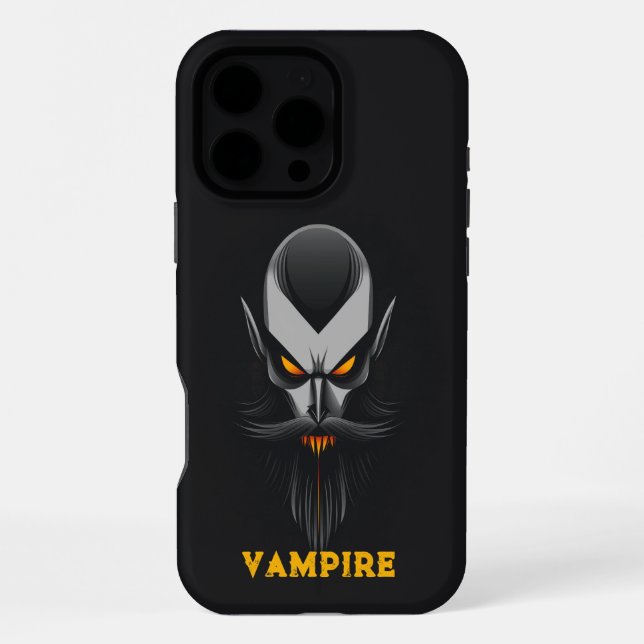 Angry Vampire Black iPhone Case (Back)
