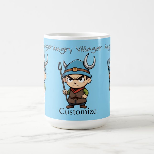 Angry Villager Pitchfork Thunder_Cove Coffee Mug (Center)