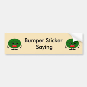 Angry Watermelon by Kenneth Yoncich Bumper Sticker