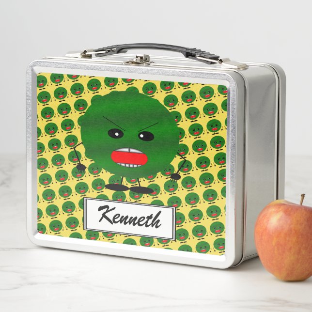 Angry Watermelon by Kenneth Yoncich Metal Lunch Box (In Situ)