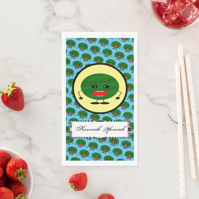 Angry Watermelon by Kenneth Yoncich Napkin (Insitu)