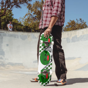Angry Watermelon by Kenneth Yoncich Skateboard