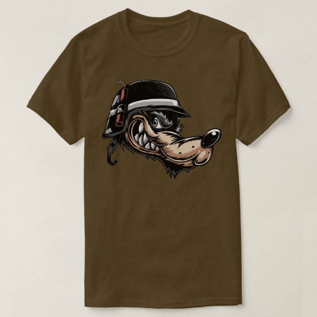 Angry Wolf Head T-Shirt (Design Front)