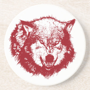 Angry Wolf in Red Coaster