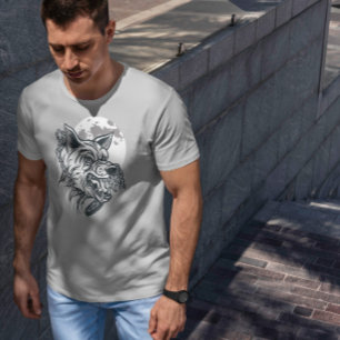 Angry Wolf Monochromatic T-Shirt