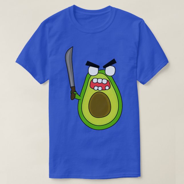 angry zombie avocado T-Shirt (Design Front)