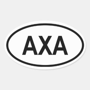 Anguilla "AXA" Oval Sticker