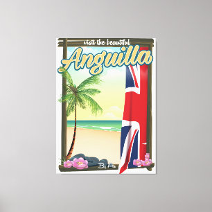 Anguilla British Territory travel poster Canvas Print