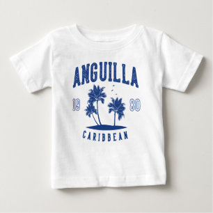 Anguilla Caribbean Palm Tree 1980 Baby T-Shirt