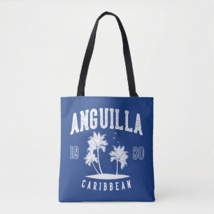 Anguilla Caribbean Palm Tree 1980 Tote Bag