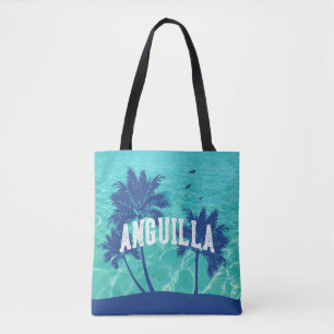 Anguilla Caribbean Palm Tree Tote Bag