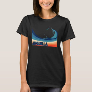 Anguilla Caribbean Retro Surf  Sailing & Fishing V T-Shirt