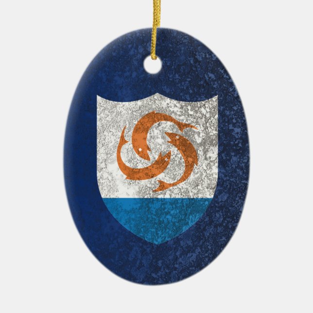 Anguilla Ceramic Tree Decoration (Front)