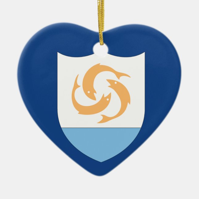 Anguilla Ceramic Tree Decoration (Front)