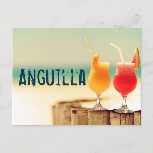 Anguilla cocktails postcard (Front)
