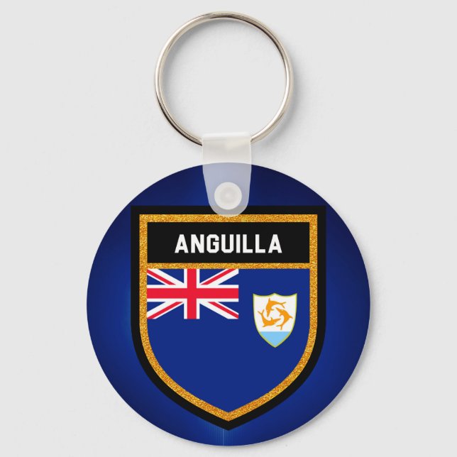 Anguilla Flag Key Ring (Front)