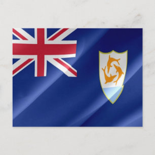 Anguilla - Flag Waving - Postcard