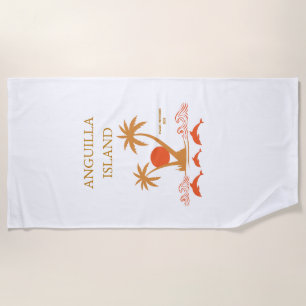 Anguilla Island Vintage Luxury Resort Beach Towel 