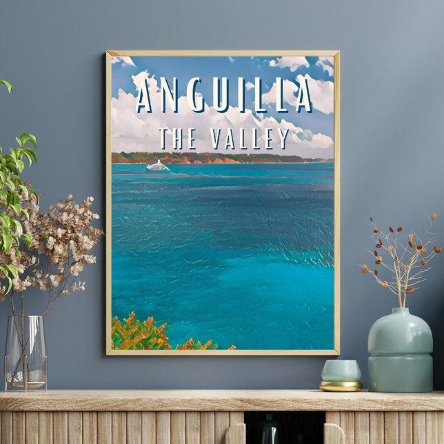 Anguilla: L'île paradisiaque aux plages de rêve Poster (Anguilla : Plages de rêve, eaux cristallines et douceur de vivre caribéenne. Explorez avec moi cette)
