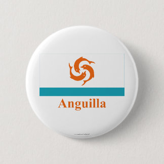 Anguilla Local Flag with Name 6 Cm Round Badge