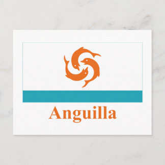 Anguilla Local Flag with Name Postcard