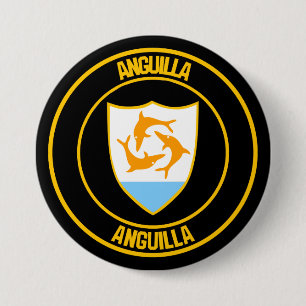 Anguilla Round Emblem 7.5 Cm Round Badge