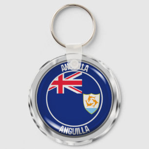 Anguilla Round Emblem Key Ring