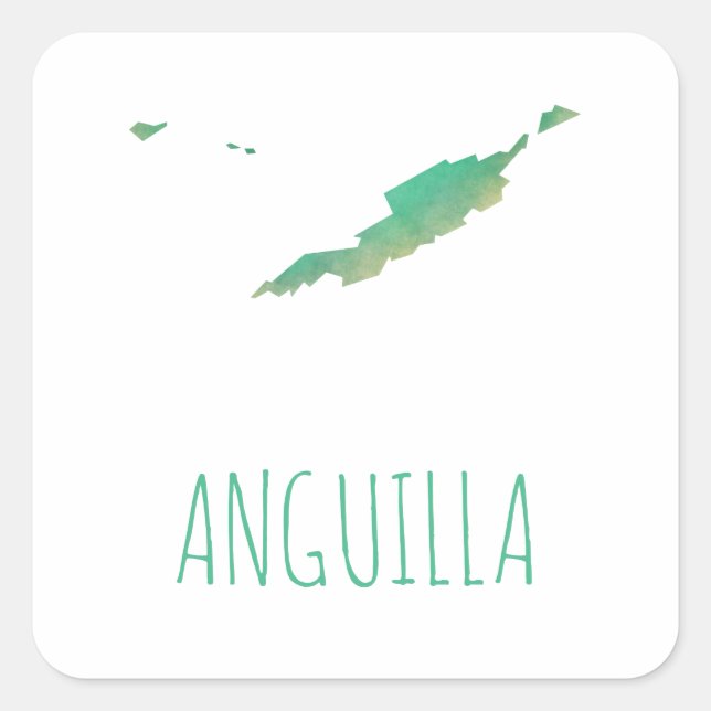 Anguilla Square Sticker (Front)