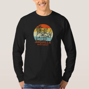 Anguilla West Indies Vintage Retro Pirate & Parrot T-Shirt