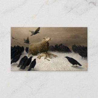 Anguish August Friedrich Schenck Sheep Canvas Business Card