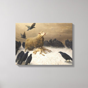 Anguish By August Friedrich Albrecht Schenck 1876 Canvas Print