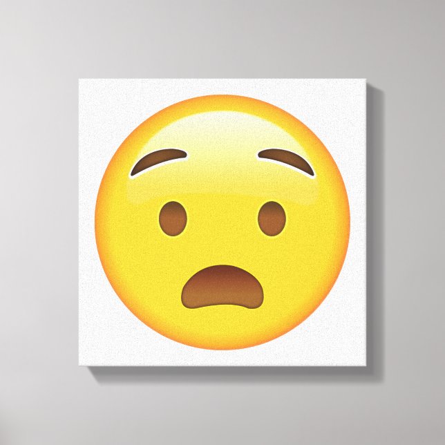 Anguished Face - Emoji Canvas Print (Front)