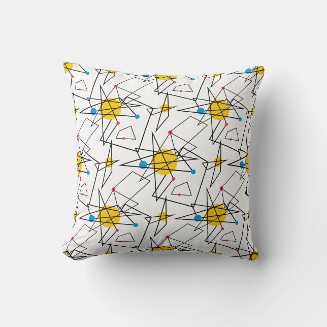 Angular Geometric Retro Pattern Cushion (Front)