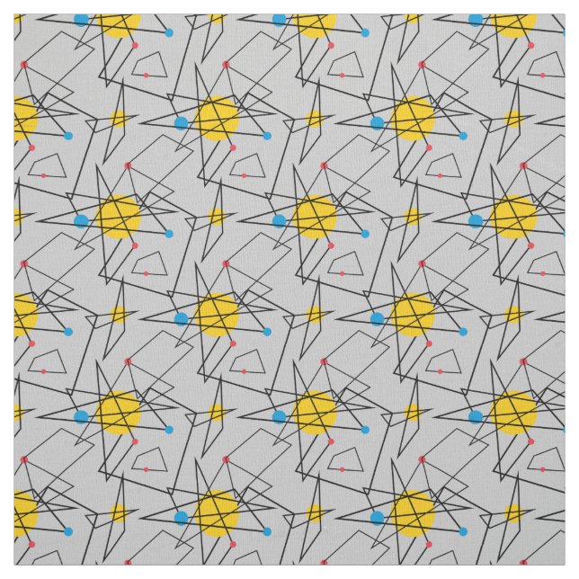Angular Geometric Retro Pattern Fabric (Swatch)