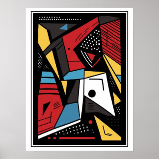 Angular Geometric  Style Abstract  Poster