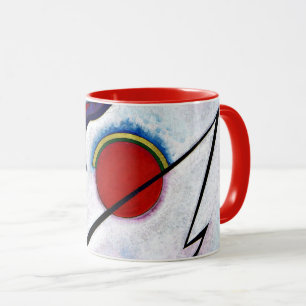 Angular Line, abstract art by Kandinsky, Mug