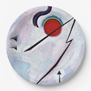 Angular Line, abstract art by Kandinsky, Paper Plate