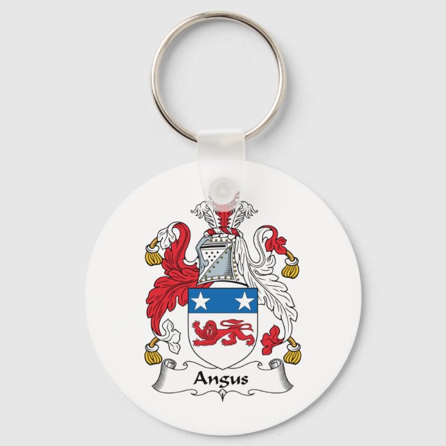Angus Family Crest Key Ring (Front)