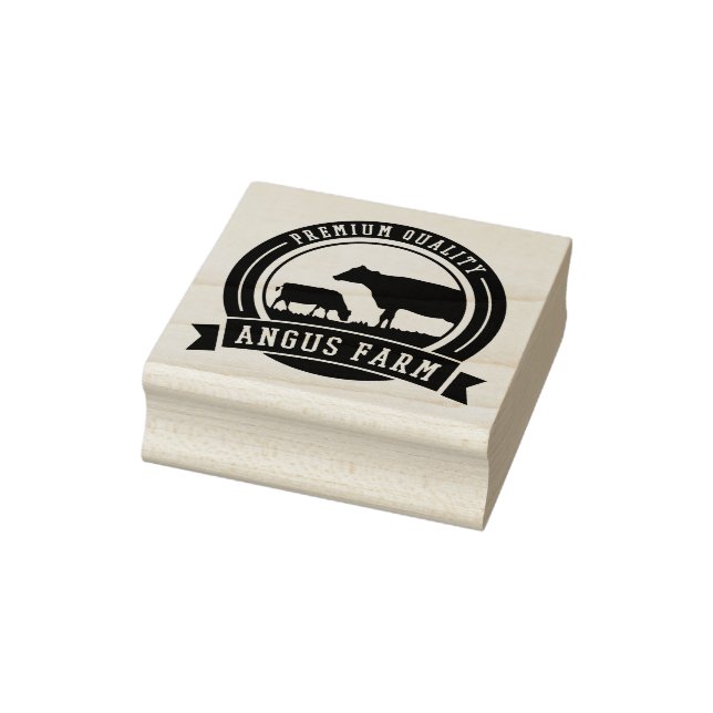 Angus Farm Rubber Stamp (Stamp)
