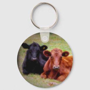 Angus Love - Pair of Cattle Side by Side Key Ring