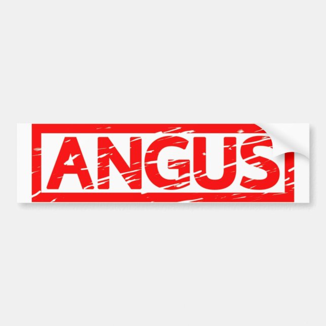 Angus Stamp Bumper Sticker (Front)