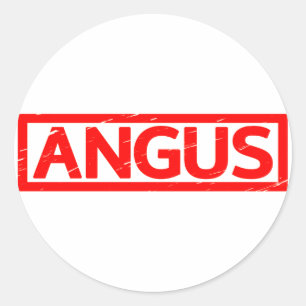 Angus Stamp Classic Round Sticker