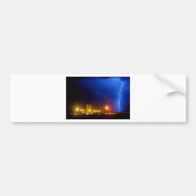 Anheuser-Busch Budweiser Brewery Lightning thunder Bumper Sticker (Front)